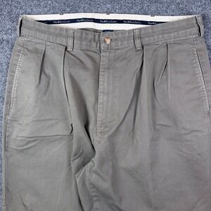 Vintage Polo Ralph Lauren Andrew Pants Mens 34x32 Green Pleated Twill Chino